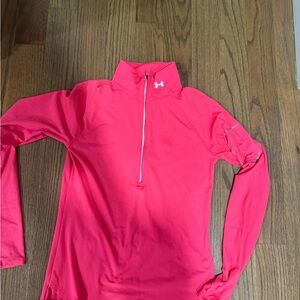 Under Armour Women's Bright Pink Half-Zip Sweatshirt